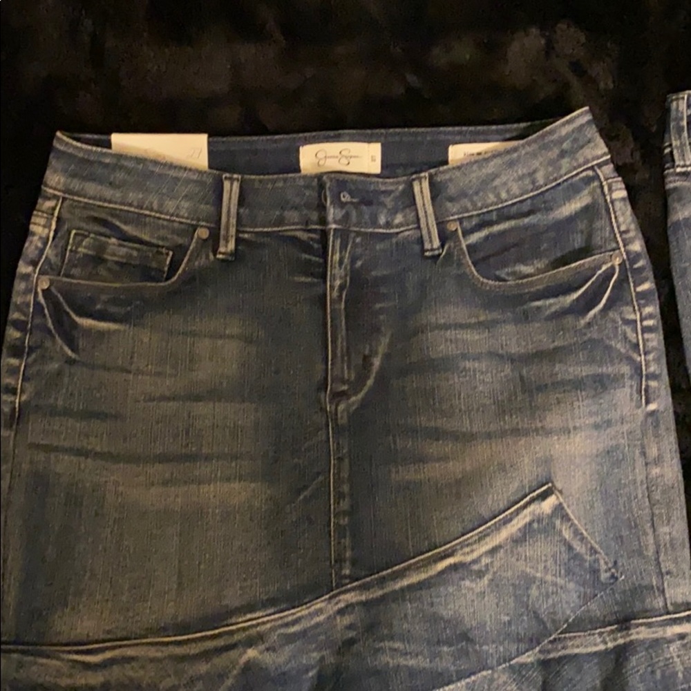 Jessica Simpson blue jean skirt